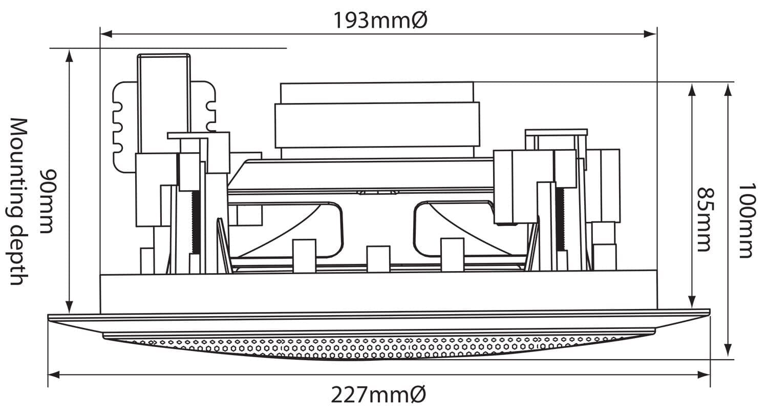 Adastra CC6V 6.5" 100V Ceiling Speaker (Each) 100V Speakers Adastra 