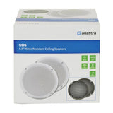 Adastra OD6-W4 100W 6.5" Bathroom In Ceiling Speakers - White (Pair) In Ceiling Speakers Adastra 