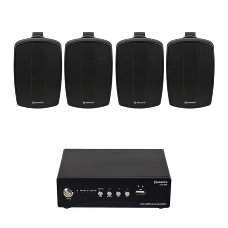 Adastra S260 Wi-Fi & Bluetooth 4" Outdoor Speaker System Outdoor Speaker Systems Adastra Two Pairs Black 