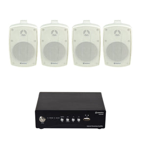 Adastra S260 Wi-Fi & Bluetooth 4" Outdoor Speaker System Outdoor Speaker Systems Adastra Two Pairs White 