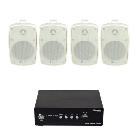 Adastra S260 Wi-Fi & Bluetooth 4" Outdoor Speaker System Outdoor Speaker Systems Adastra Two Pairs White 