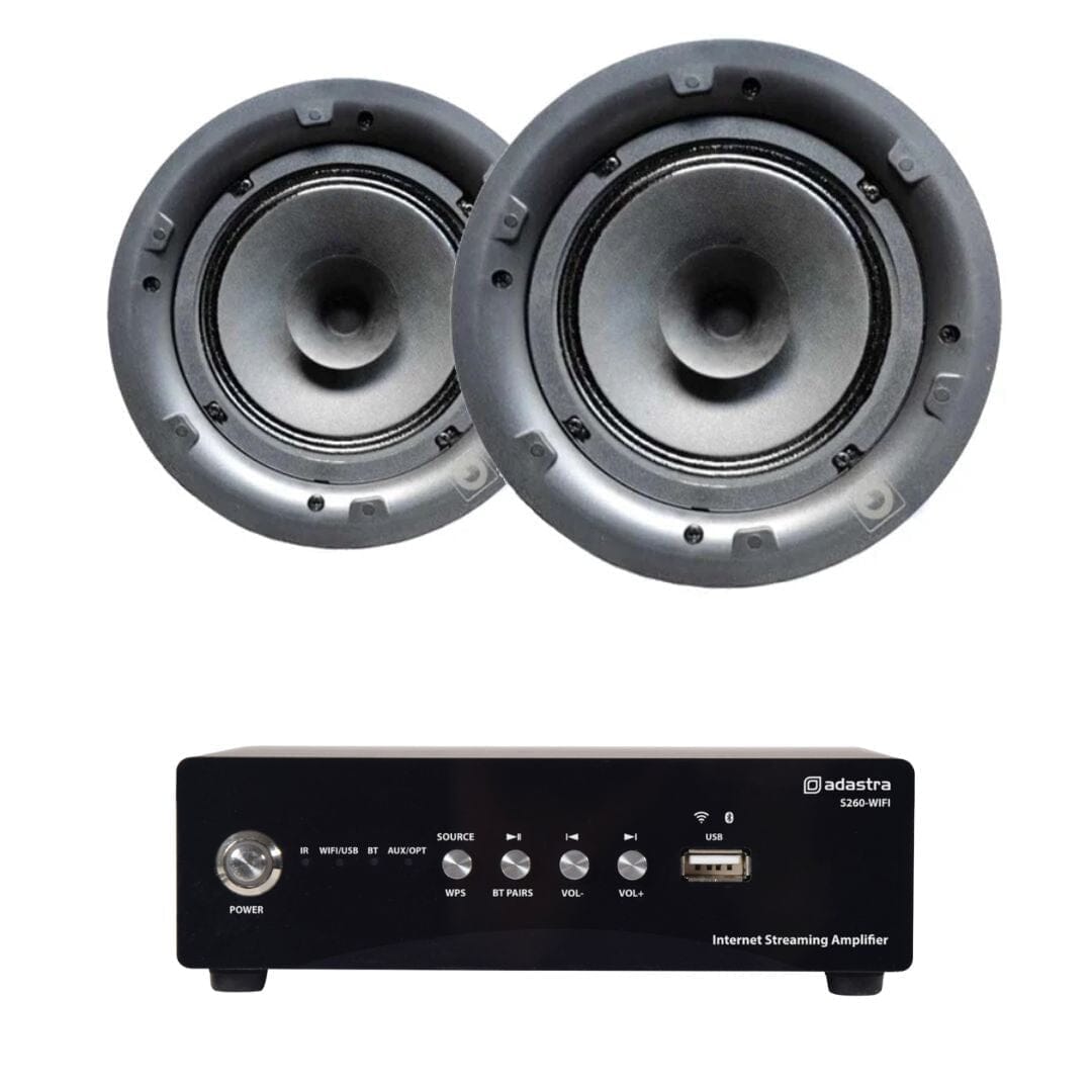 Adastra S260 Wi-Fi & Bluetooth 6.5" Ceiling Speaker System In Ceiling Speaker Systems Adastra One Pair Standard 