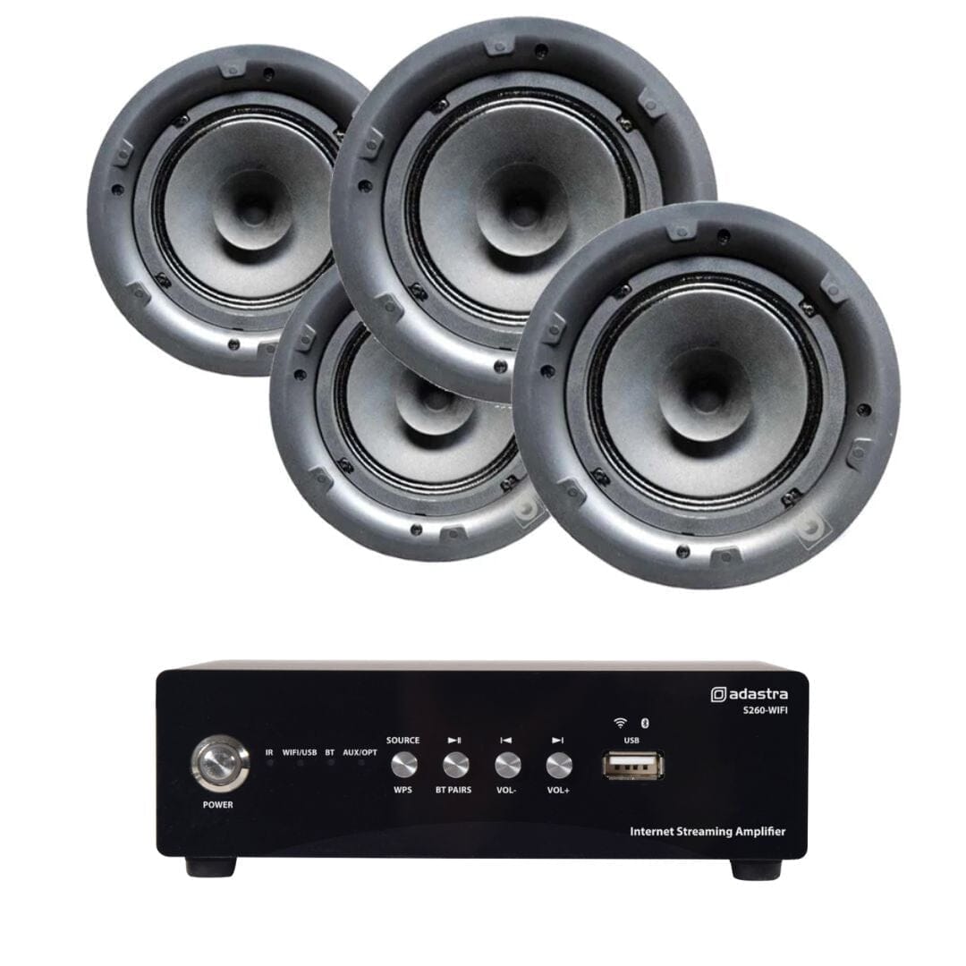 Adastra S260 Wi-Fi & Bluetooth 6.5" Ceiling Speaker System In Ceiling Speaker Systems Adastra Two Pairs Standard 