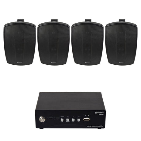 Adastra S260 Wi-Fi & Bluetooth 6.5" Outdoor Speaker System Outdoor Speaker Systems Adastra Two Pairs Black 