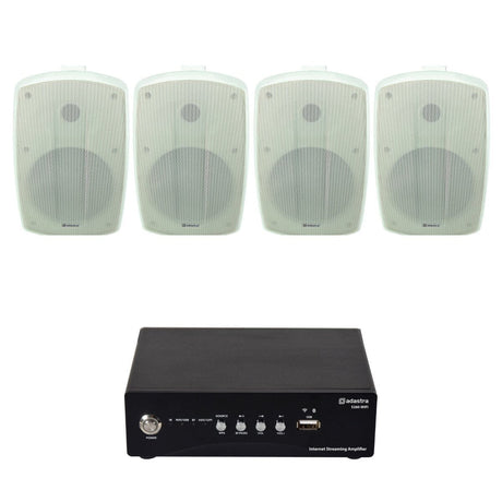 Adastra S260 Wi-Fi & Bluetooth 6.5" Outdoor Speaker System Outdoor Speaker Systems Adastra Two Pairs White 