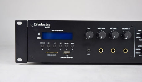 Adastra V Series Dual Zone 100V Mixer Amplifiers with DAB, Bluetooth & USB 100V Amplifiers Adastra 