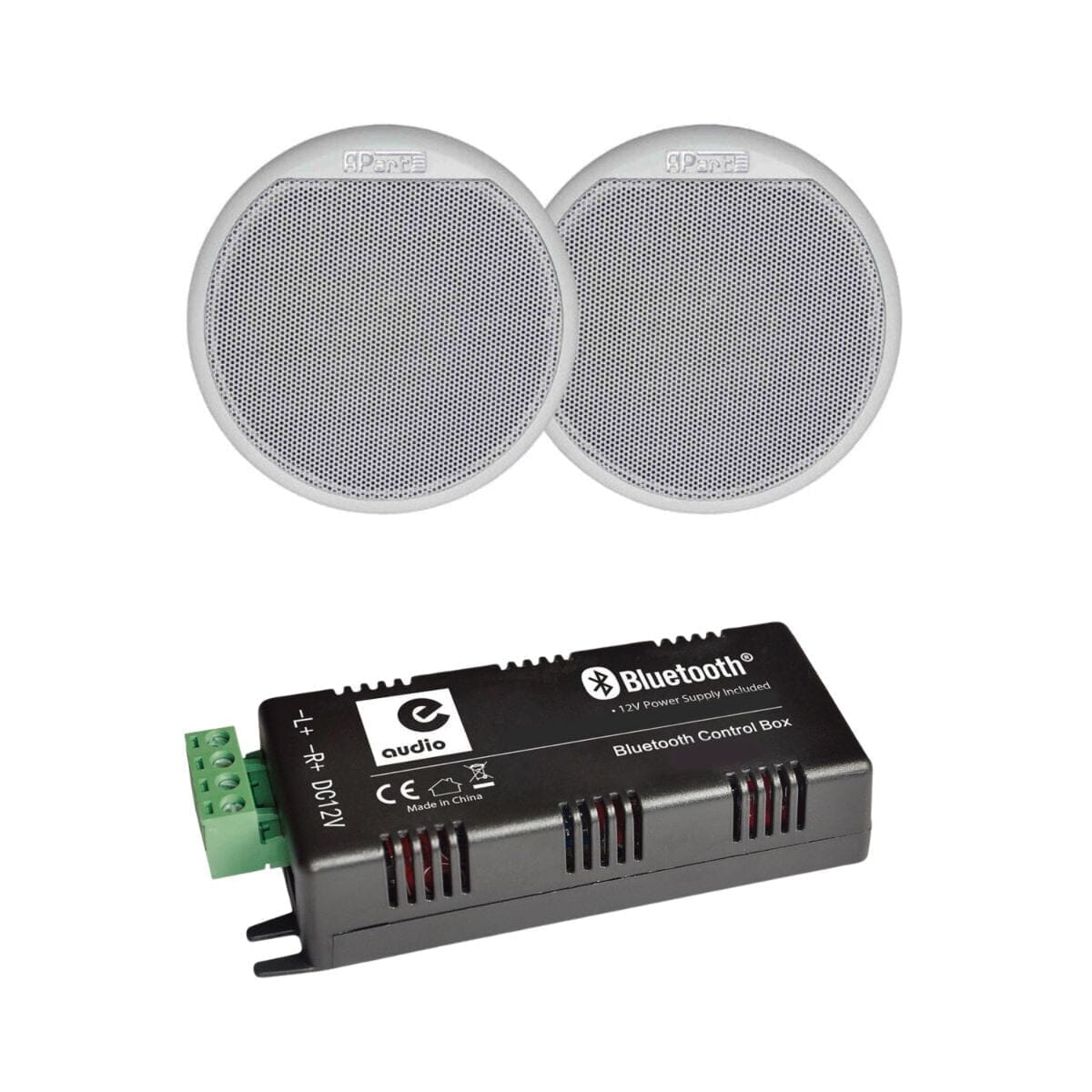 e-audio Bluetooth Amplifier + Apart CMAR5 5" Sauna Ceiling Speakers (Pair) In Ceiling Speaker Systems e-audio / Apart 