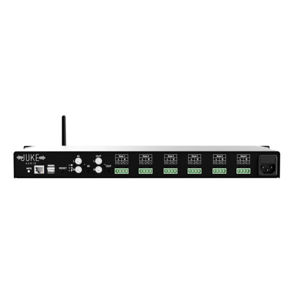 Juke+ 6 Zone 100W Amplifier with W-Fi, Airplay 2 & Bluetooth Amplifiers Juke Audio 