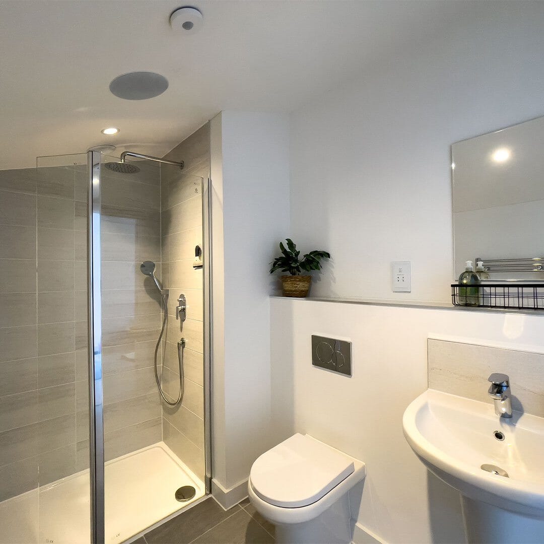 Lithe Audio Pro Series IP44 Wi-Fi Ceiling Speaker with Airplay 2 & Bluetooth In Ceiling Speaker Systems Lithe Audio 