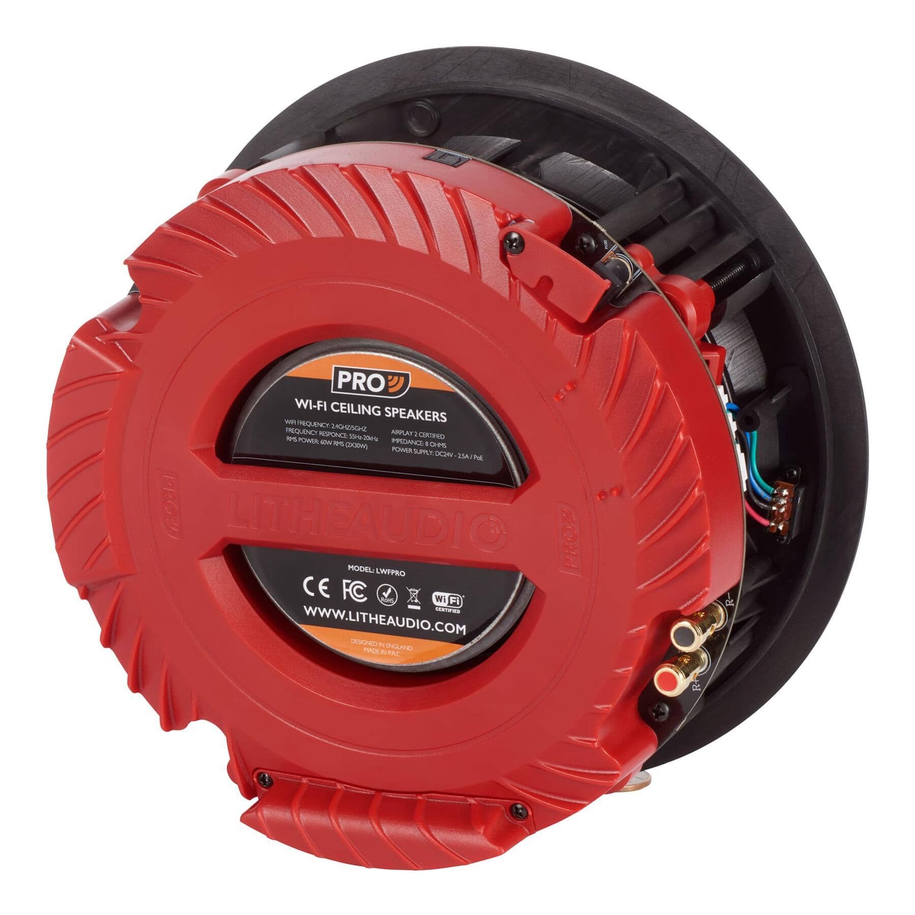 Lithe Audio Pro Series Wi-Fi Ceiling Speaker with Airplay 2 & Bluetooth In Ceiling Speaker Systems Lithe Audio 