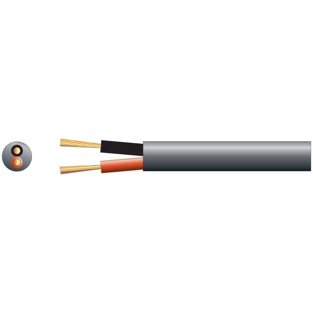 Mercury 100V 2 Core Speaker Cable - 2 x 2.01mm - 100m Cables Mercury Black 
