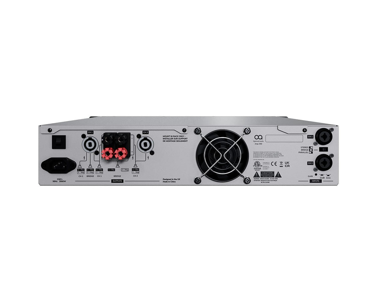 Optimal Audio Amp 300 2 x 1350W Performance Power Amplifier Amplifiers Optimal Audio 