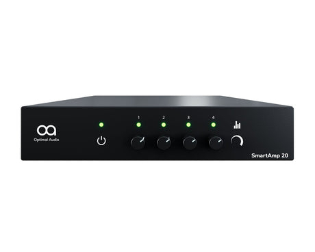Optimal Audio SmartAmp 20 4 x 125W Amplifier with Integral DSP 100V Amplifiers Optimal Audio 