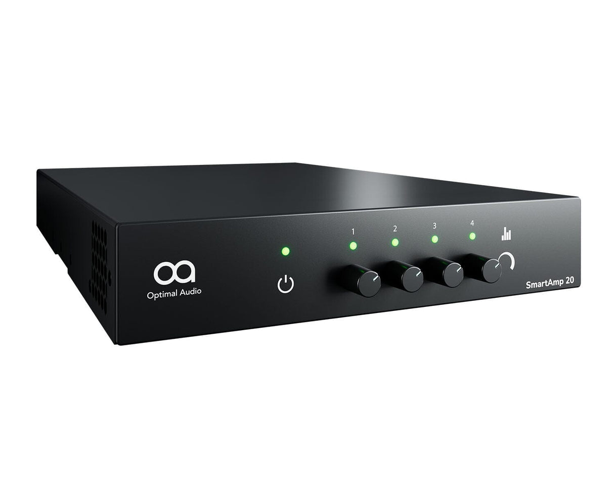 Optimal Audio SmartAmp 20 4 x 125W Amplifier with Integral DSP 100V Amplifiers Optimal Audio 
