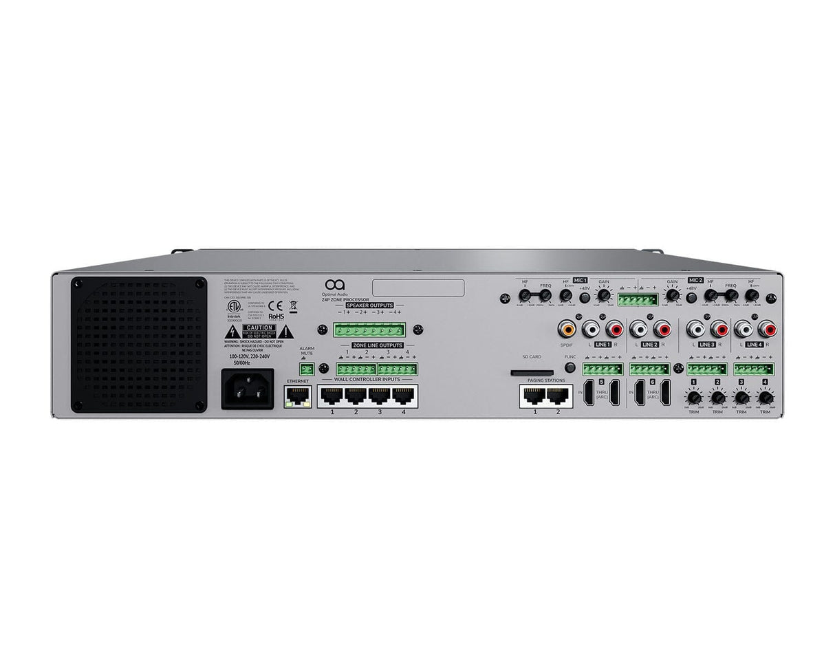 Optimal Audio Zone 4P Four Zone Amplifier & Audio Controller Amplifiers Optimal Audio 