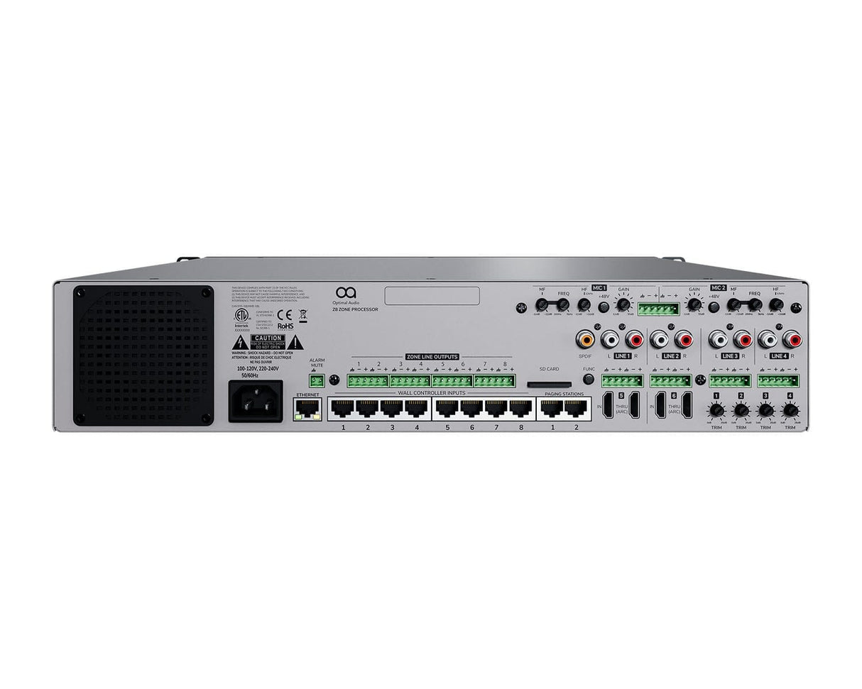 Optimal Audio Zone 8 Eight Zone Audio Controller Amplifiers Optimal Audio 