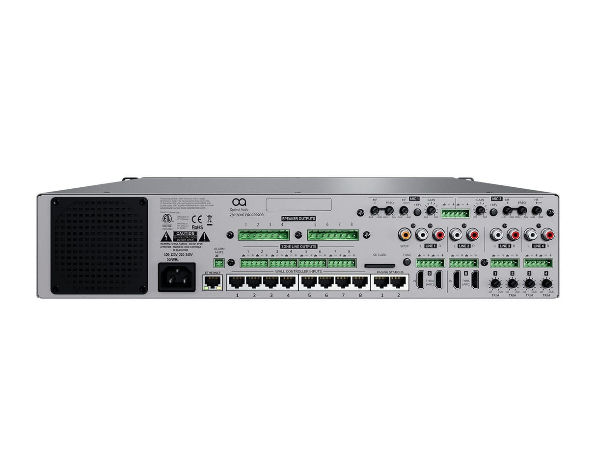Optimal Audio Zone 8P Eight Zone Amplifier & Audio Controller Amplifiers Optimal Audio 