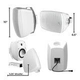 OSD Audio 5.25" Active Bluetooth Outdoor Speakers (Pair) Outdoor Speaker Systems OSD Audio 