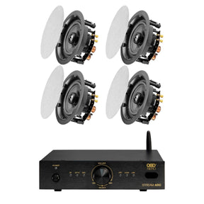 OSD Audio Nero Stream ARC Amplifier + ACE840 8" Ceiling Speakers In Ceiling Speaker Systems OSD Audio Two Pairs 