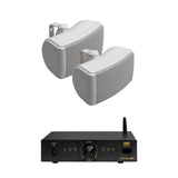 OSD Audio Nero Stream ARC Amplifier + Q Acoustics 4.5" Outdoor Speakers Outdoor Speaker Systems OSD Audio One Pair White 