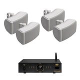 OSD Audio Nero Stream ARC Amplifier + Q Acoustics 4.5" Outdoor Speakers Outdoor Speaker Systems OSD Audio Two Pairs White 