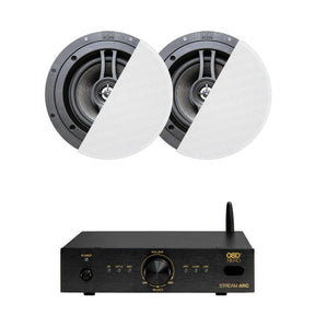 OSD Audio Nero Stream ARC Amplifier + R63 6.5" Ceiling Speakers In Ceiling Speaker Systems OSD Audio One Pair 