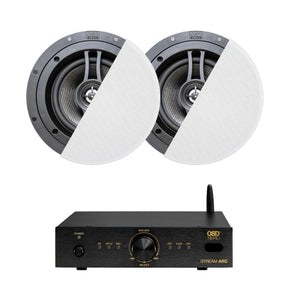 OSD Audio Nero Stream ARC Amplifier + R83 8" Ceiling Speakers In Ceiling Speaker Systems OSD Audio One Pair 