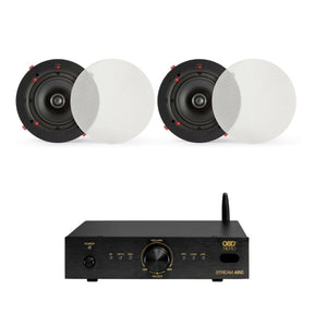 OSD Audio Nero Stream ARC + QI65CWE 6.5" Bathroom Ceiling Speaker System with Bluetooth In Ceiling Speaker Systems OSD Audio / Q Acoustics One Pair 