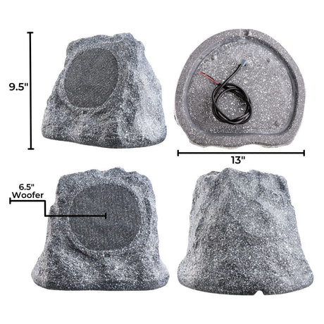 OSD Audio RS670 Outdoor Rock Speakers - Granite (Pair) Outdoor Speakers OSD Audio 