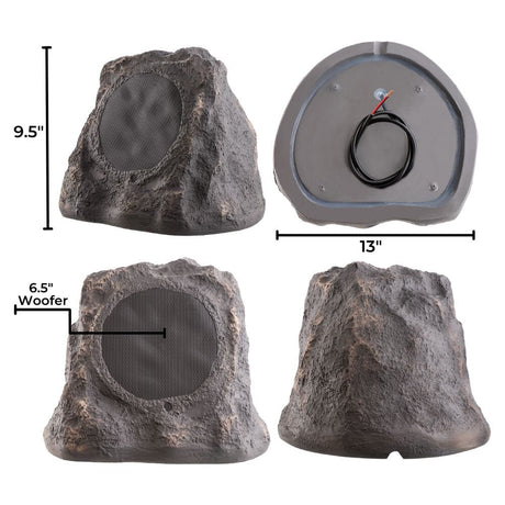 OSD Audio RS670 Outdoor Rock Speakers - Slate (Pair) Outdoor Speakers OSD Audio 