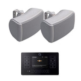 Q Acoustics E120 4.5" Outdoor Speaker System with Bluetooth & DAB Radio (Pair) Outdoor Speaker Systems Q Acoustics Black White 