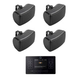 Q Acoustics E120 4.5" Outdoor Speaker System with Bluetooth & DAB Radio (Two Pairs) Outdoor Speaker Systems Q Acoustics Black Black 