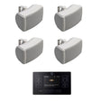 Q Acoustics E120 4.5" Outdoor Speaker System with Bluetooth & DAB Radio (Two Pairs) Outdoor Speaker Systems Q Acoustics Black White 