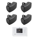 Q Acoustics E120 4.5" Outdoor Speaker System with Bluetooth & DAB Radio (Two Pairs) Outdoor Speaker Systems Q Acoustics White Black 