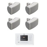 Q Acoustics E120 4.5" Outdoor Speaker System with Bluetooth & DAB Radio (Two Pairs) Outdoor Speaker Systems Q Acoustics White White 