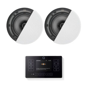 Q Acoustics E120 6.5" Ceiling Speaker HiFi System with Bluetooth/DAB+/FM In Ceiling Speaker Systems Q Acoustics Black One Pair High Definition