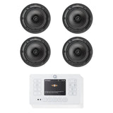 Q Acoustics E120 6.5" Ceiling Speaker HiFi System with Bluetooth/DAB+/FM In Ceiling Speaker Systems Q Acoustics White Two Pairs High Definition
