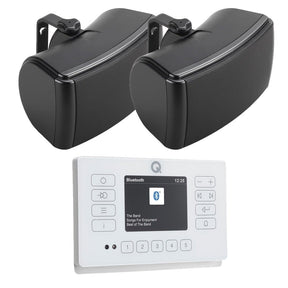 Q Acoustics E120 6.5" Outdoor Speaker System with Bluetooth & DAB Radio Outdoor Speaker Systems Q Acoustics White Black 