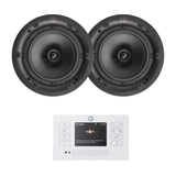 Q Acoustics E120 8" Bluetooth Ceiling Speaker System with FM/DAB Radio (Pair) In Ceiling Speaker Systems Q Acoustics White 