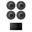 Q Acoustics E120 8" Bluetooth Ceiling Speaker System with FM/DAB Radio (Two Pairs) In Ceiling Speaker Systems Q Acoustics Black 