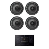 Q Acoustics E120 8" Bluetooth Ceiling Speaker System with FM/DAB Radio (Two Pairs) In Ceiling Speaker Systems Q Acoustics Black 