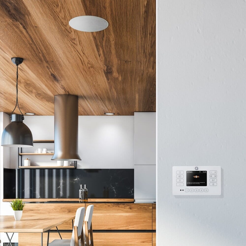 Q Acoustics E120 + QI65CE 6.5" Ceiling Speaker System with Bluetooth/FM/DAB In Ceiling Speaker Systems Q Acoustics 