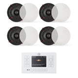 Q Acoustics E120 + QI65CE 6.5" Ceiling Speaker System with Bluetooth/FM/DAB In Ceiling Speaker Systems Q Acoustics White Two Pairs 