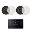 Q Acoustics E120 + QI65CWE 6.5" Bathroom Ceiling Speaker System with Bluetooth/FM/DAB In Ceiling Speaker Systems Q Acoustics Black One Pair 