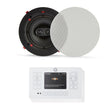Q Acoustics E120 + QI65CWE 6.5" Bathroom Ceiling Speaker System with Bluetooth/FM/DAB In Ceiling Speaker Systems Q Acoustics White Single Stereo 