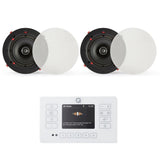 Q Acoustics E120 + QI80CE 8" Ceiling Speaker System with Bluetooth/FM/DAB In Ceiling Speaker Systems Q Acoustics White One Pair 