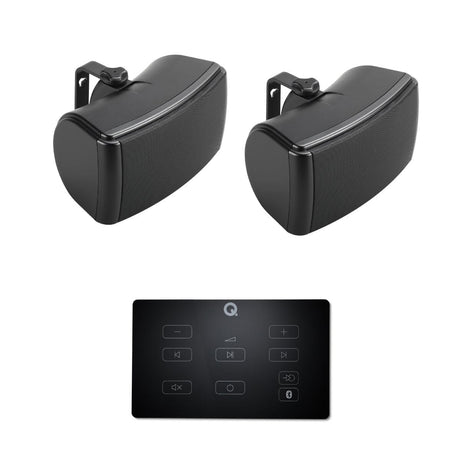 Q Acoustics E60 4.5" Bluetooth Outdoor Speaker System Outdoor Speaker Systems Q Acoustics Black One Pair Black