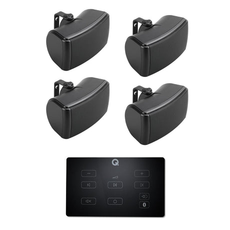 Q Acoustics E60 4.5" Bluetooth Outdoor Speaker System Outdoor Speaker Systems Q Acoustics Black Two Pairs Black