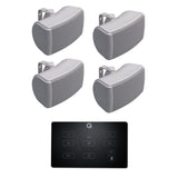 Q Acoustics E60 4.5" Bluetooth Outdoor Speaker System Outdoor Speaker Systems Q Acoustics Black Two Pairs White