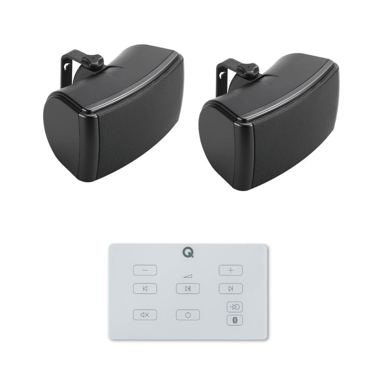 Q Acoustics E60 4.5" Bluetooth Outdoor Speaker System Outdoor Speaker Systems Q Acoustics White One Pair Black